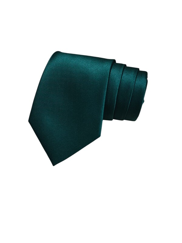 Green Solid Microfiber Silk Necktie
