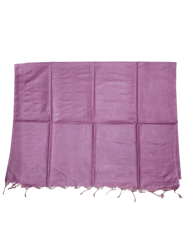 Light Plum Cotton Silk Solid Dupatta