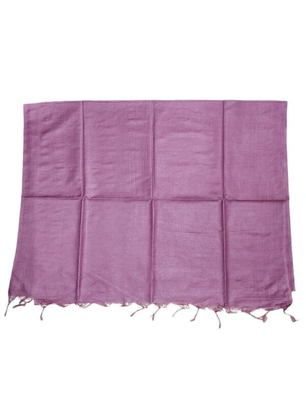 Light Plum Cotton Silk Solid Dupatta