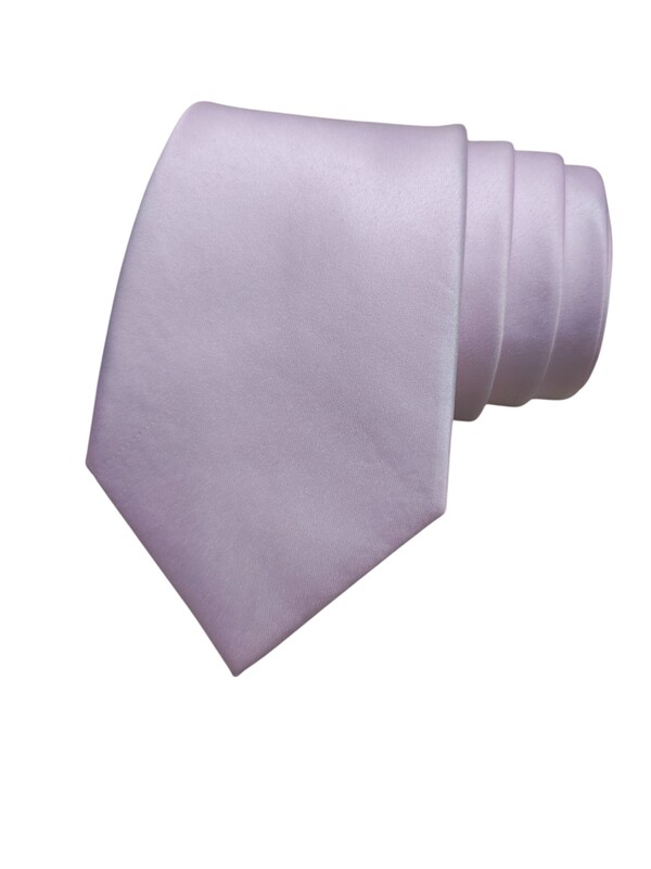 Pink Solid Microfiber Silk Necktie