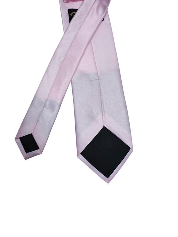 Pink Solid Microfiber Silk Necktie