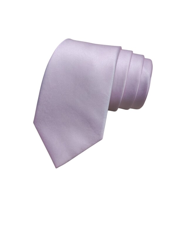 Pink Solid Microfiber Silk Necktie