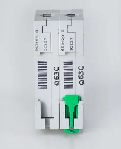 Schneider Electric MCB 2P, 63 A, C curve, 10000 A 240V (Pack of 1)