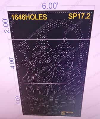 SP17.2 SHIV PARVTI 10X6 FEET 1646 HOLES (3PARTS)