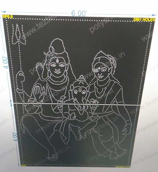 SP6.5 SHIV PARVATI WITH GANESHJI 8X6 FT 2591 HOLES