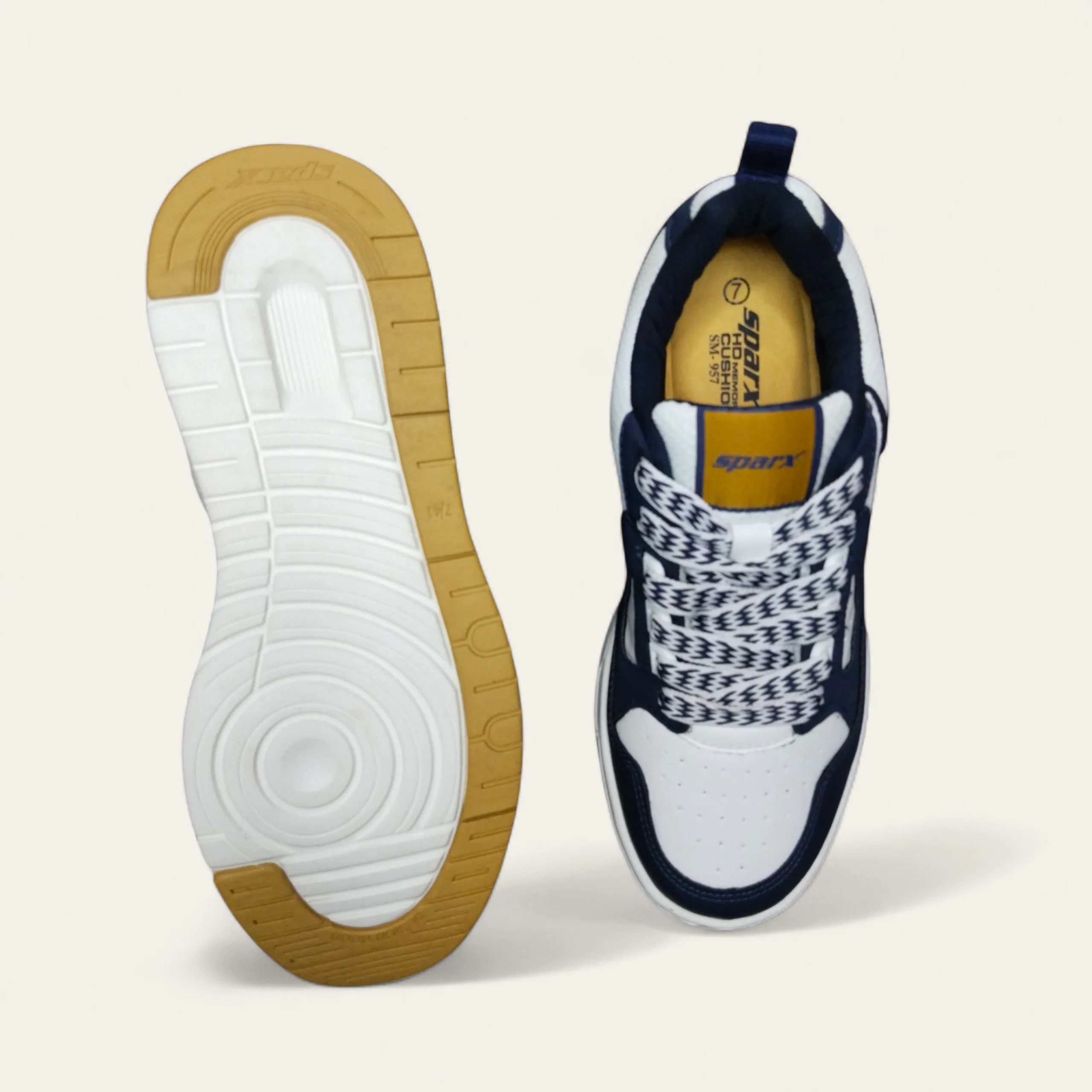 Sparx SM957 N.Blue/Gold - Men's Casual Sneakers