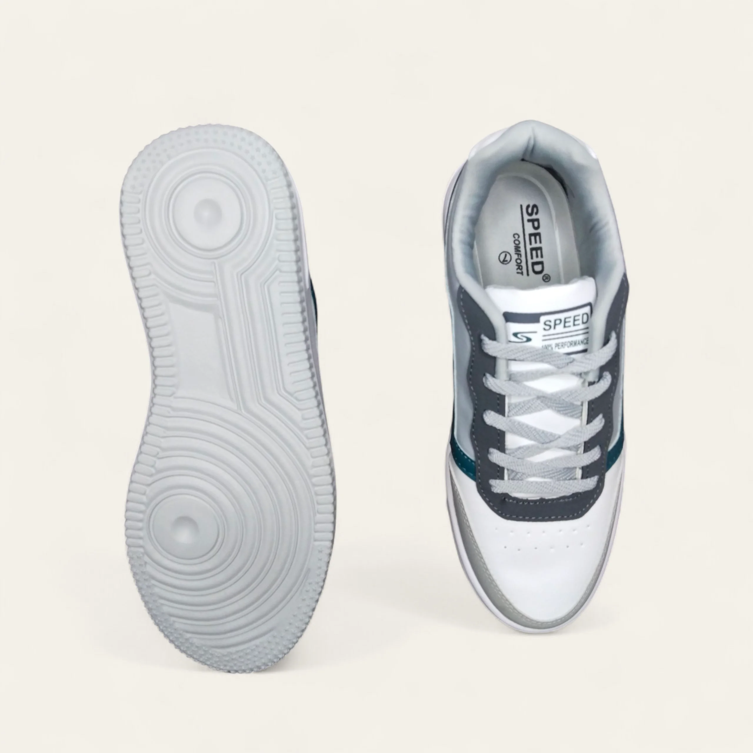 Speed Everyday White/Grey - Men's Casual Sneakers