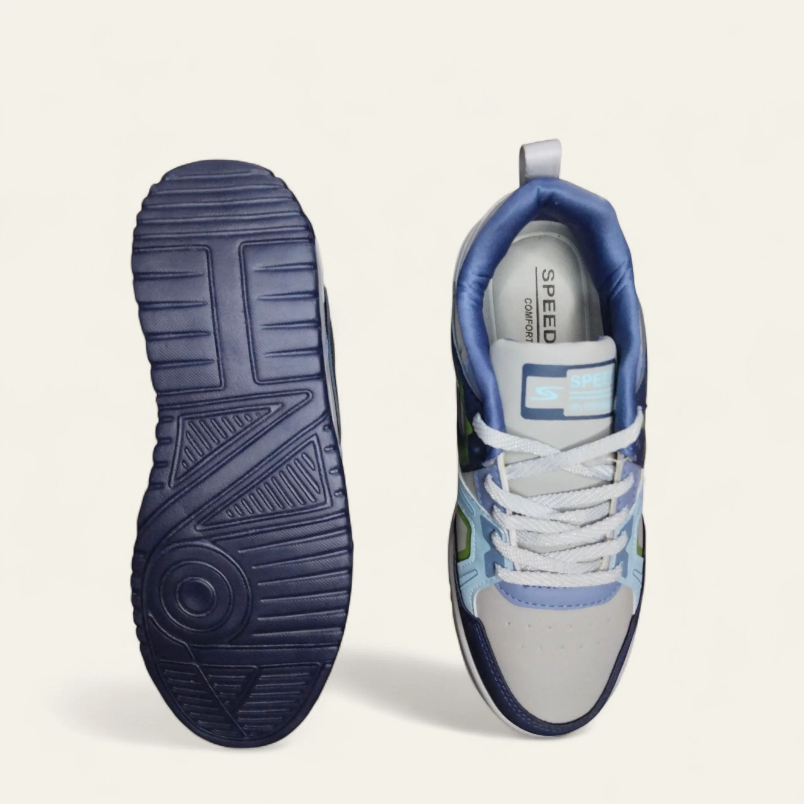 Speed Splash Grey/Blue - Men's Casual Sneakers