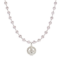 Sphatika Mala with Ayyappan (Iyyappan) Pendant – Pure Quartz Crystal Mala