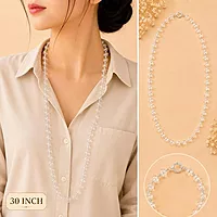 Pure Silver Sphatik mala Crystal Jaap Mala for Pooja| Certified