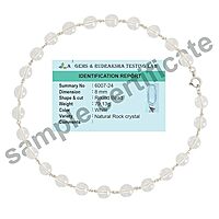 Pure Silver Sphatik mala Crystal Jaap Mala for Pooja| Certified