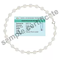 Pure Silver Sphatik mala Crystal Jaap Mala for Pooja| Certified