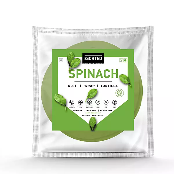 Spinach Roti (Pack Of 5) | 2.5 Gms Net Carbs