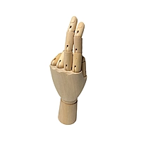 Small Wooden Left Hand Manikin 18cm (7"")