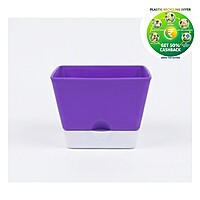 Square Plastic Plant Pot | Indoor & Decorative Planter |5.25 inch