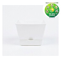 Square Plastic Plant Pot | Indoor & Decorative Planter |5.25 inch