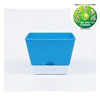 Square Plastic Plant Pot | Indoor & Decorative Planter |5.25 inch