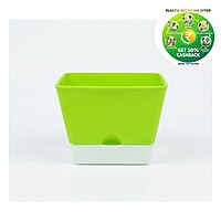 Square Plastic Plant Pot | Indoor & Decorative Planter |5.25 inch