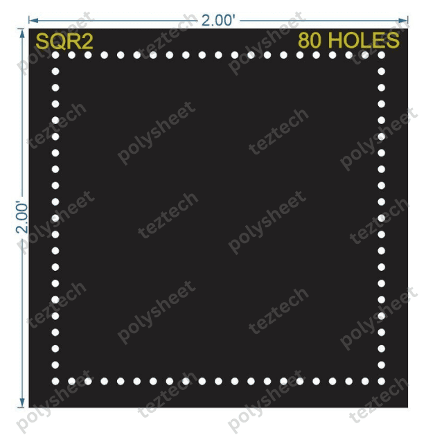 SQR2 SQUARE 2X2 FT 80 HOLES
