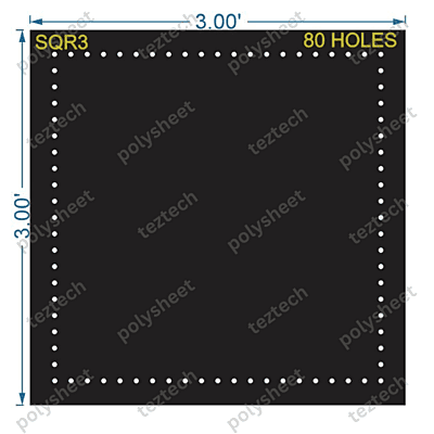 SQR3 SQUARE 3X3 FT 80 HOLES