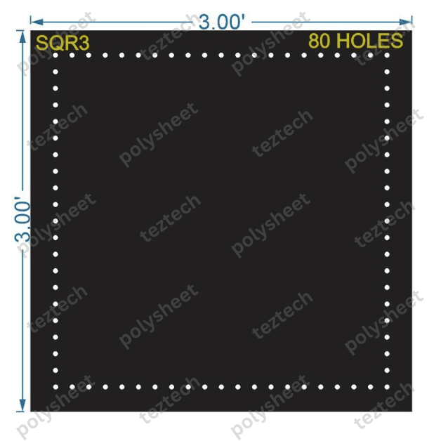 SQR3 SQUARE 3X3 FT 80 HOLES