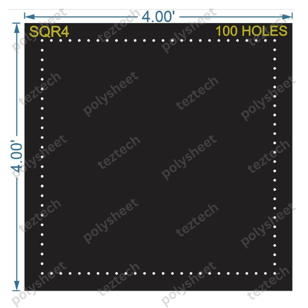 SQR4 SQUARE 4X4 FT 100 HOLES