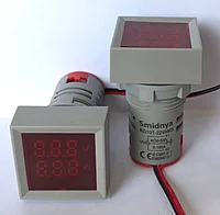 Square Indicator Voltmeter &Ammeter AC50~500 0~100A RED