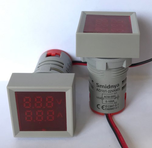 smidnya square indicator voltmeter and ammeter Red  available pan india
