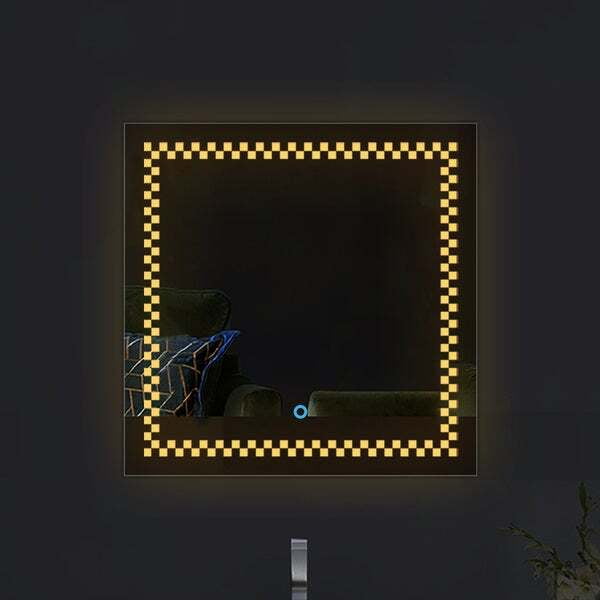 Square LED Touch Sensor Mirror For Washroom 01 Square LED Touch Sensor Mirror For Washroom 01