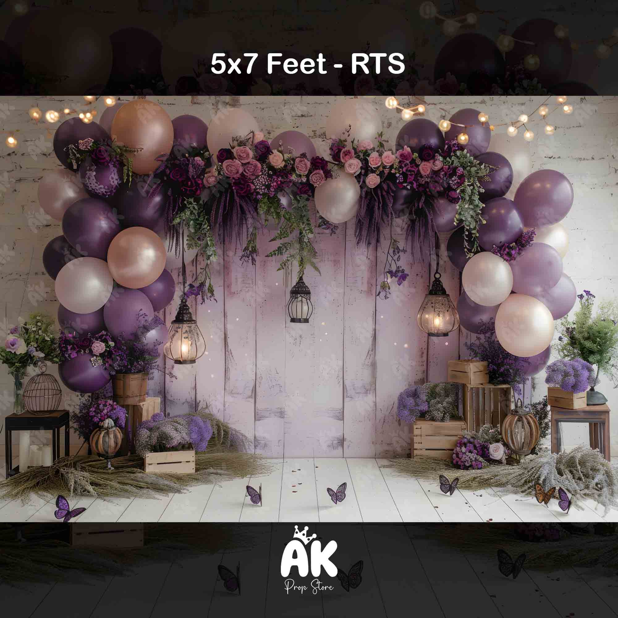 Lilac Balloons - 5x7 Feet