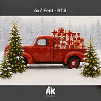 Santa Car 5x7 Feet