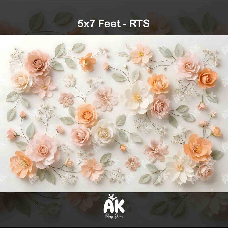 Peach Blossom Grace -  5x7 Feet