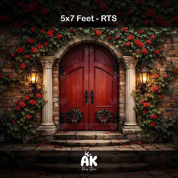 Royal Red Doorway - 5x7 Feet