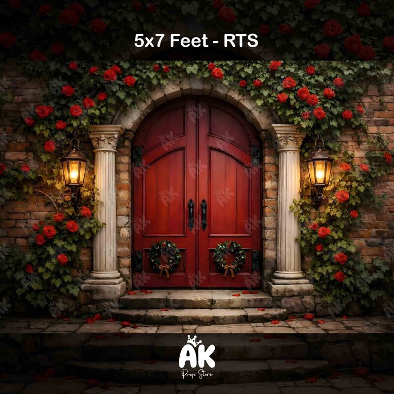 Royal Red Doorway - 5x7 Feet