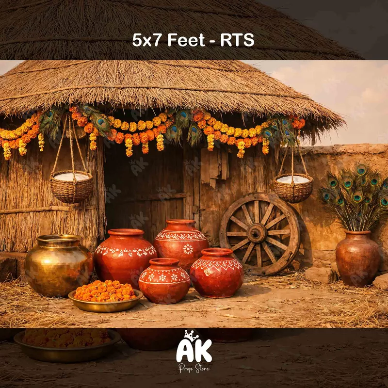 Rustic Pongal Hut - 5x7 Feet