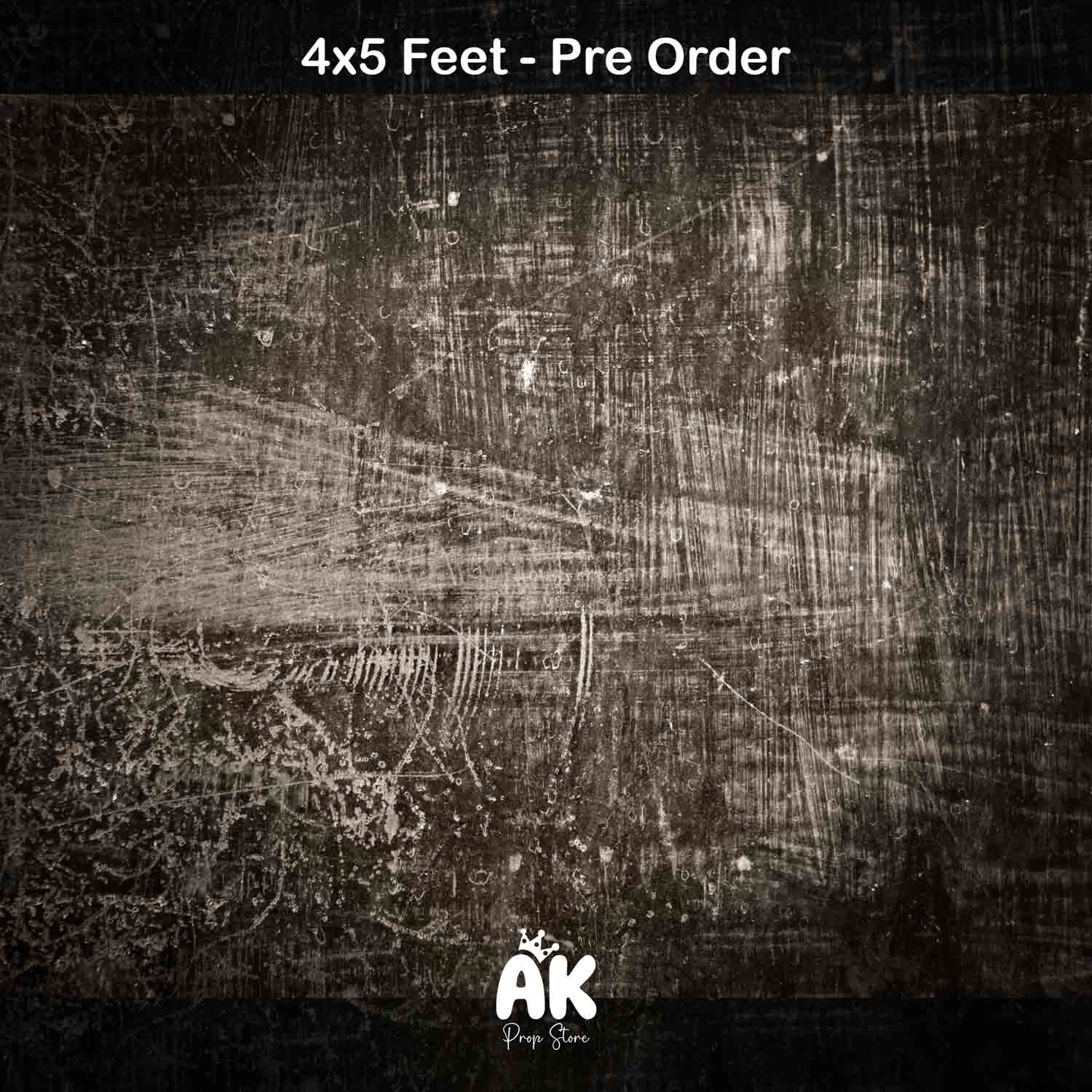 Black Grunge Wall - 4x5 Feet (PRE-ORDER)