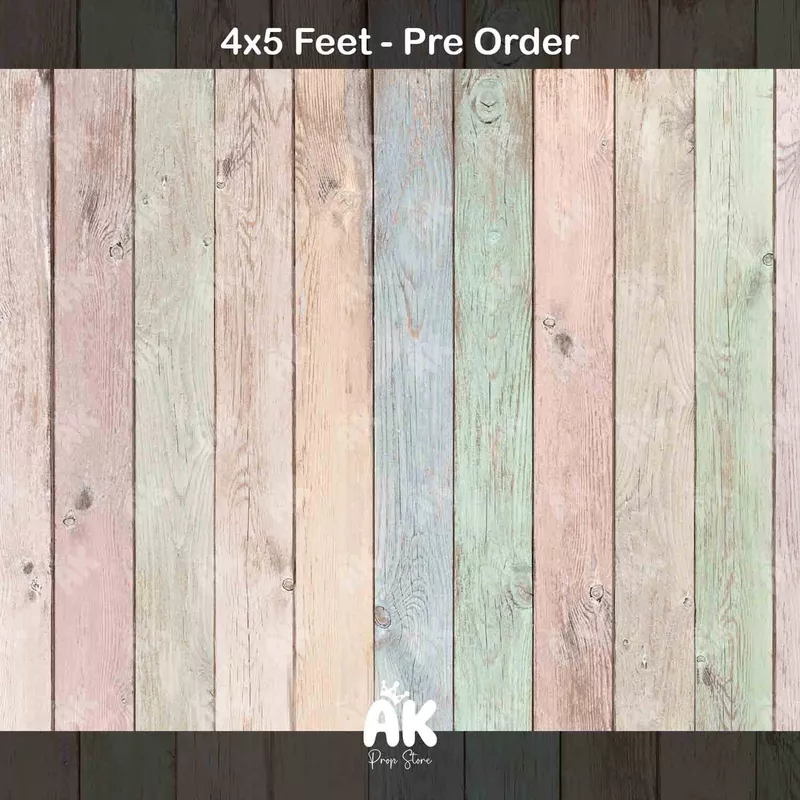 Colorful Wood Planks - 4x5 Feet (PRE-ORDER)