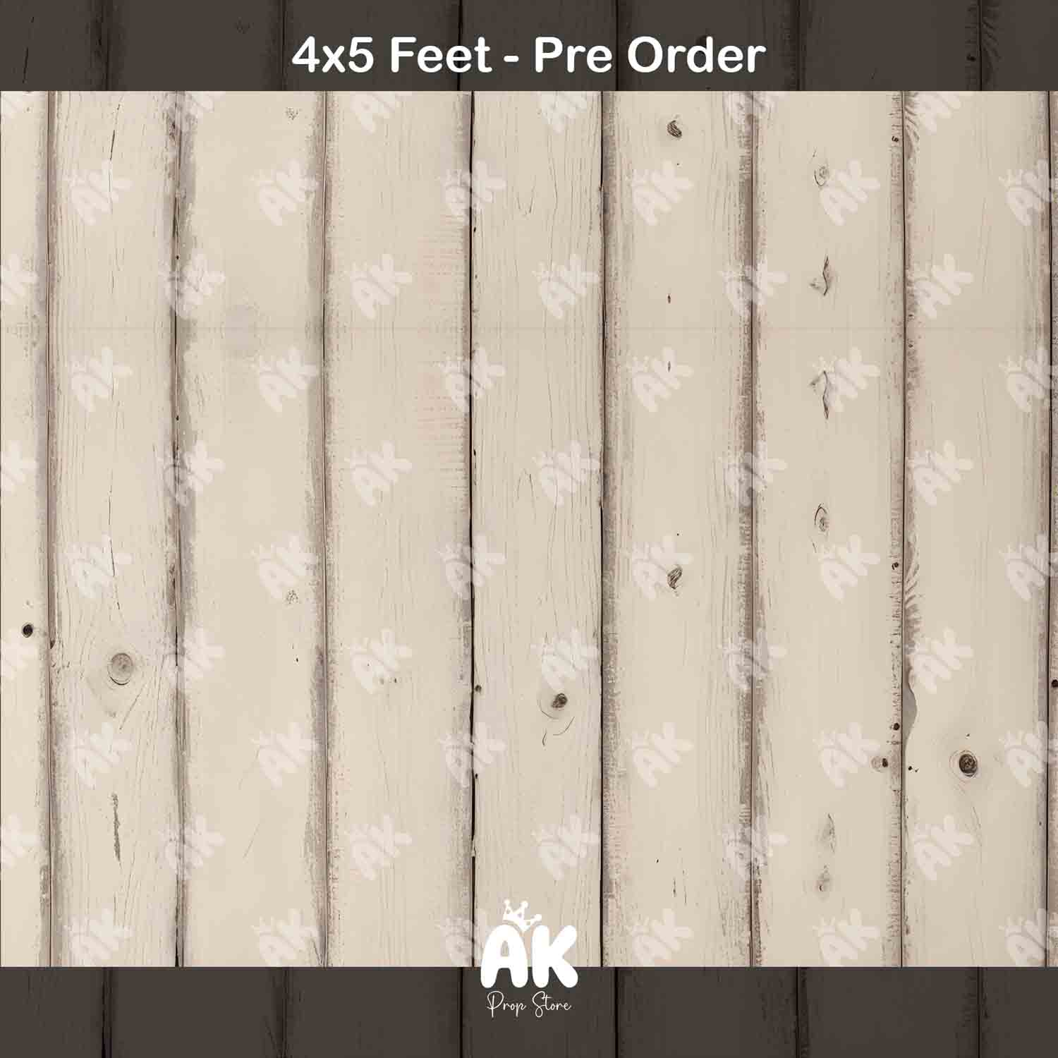 Cream Wood Planks - 4x5 Feet (PRE-ORDER)