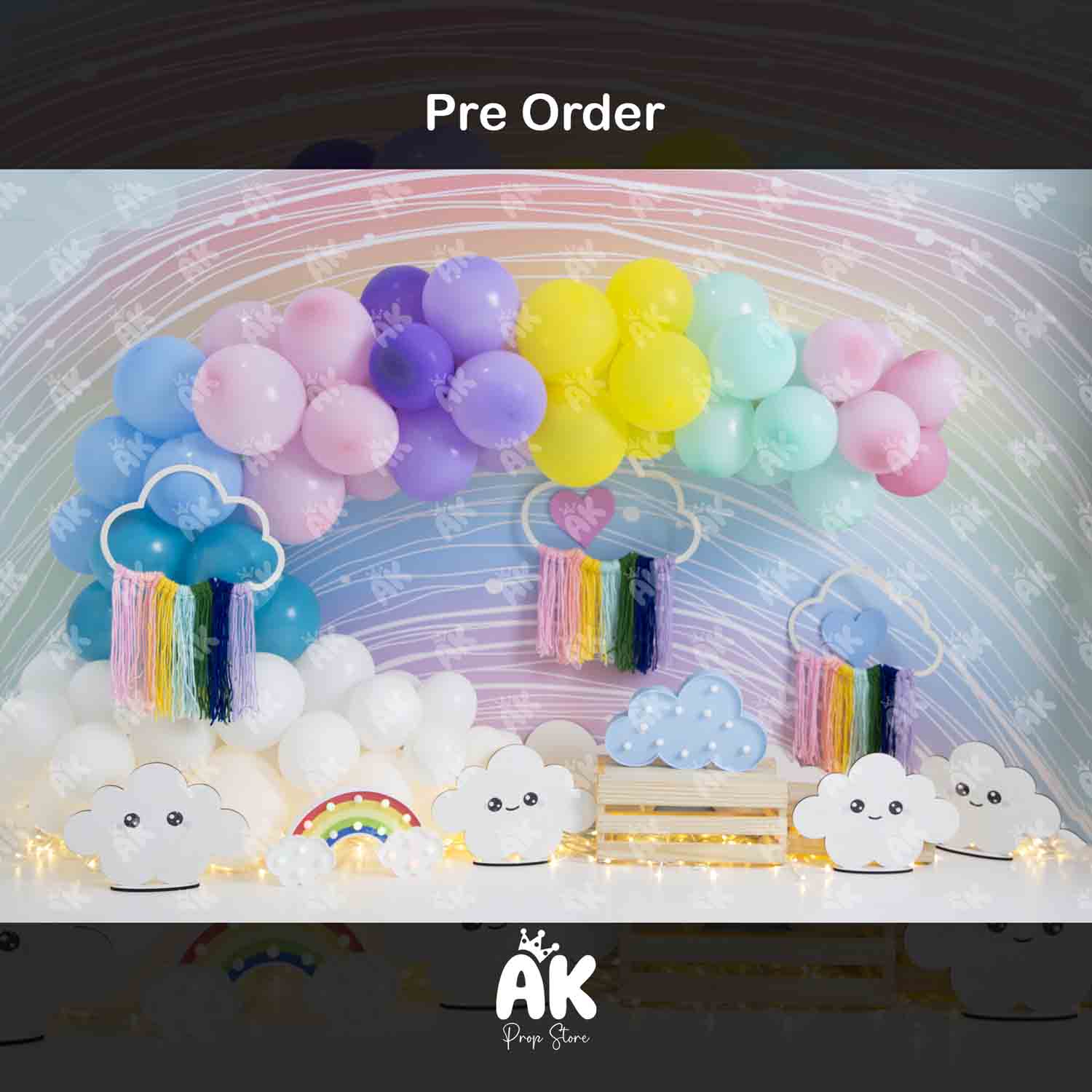 Pastel Rainbow Balloons (PRE-ORDER)