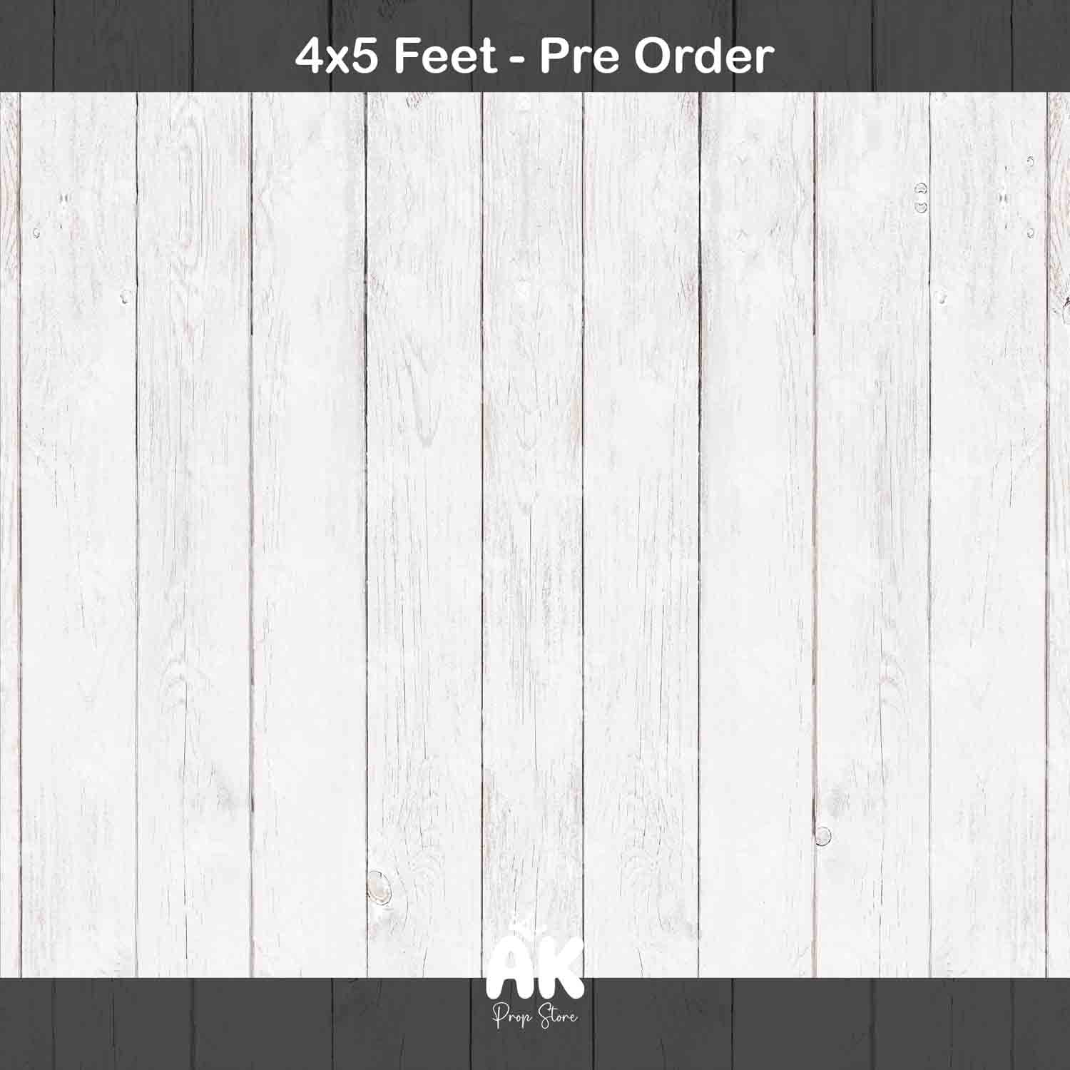 Rustic White Wood Planks - 4x5 Feet (PRE-ORDER)