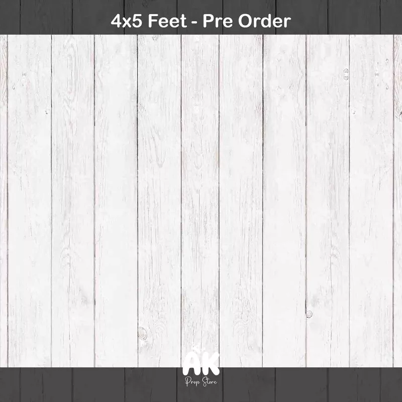Rustic White Wood Planks - 4x5 Feet (PRE-ORDER)