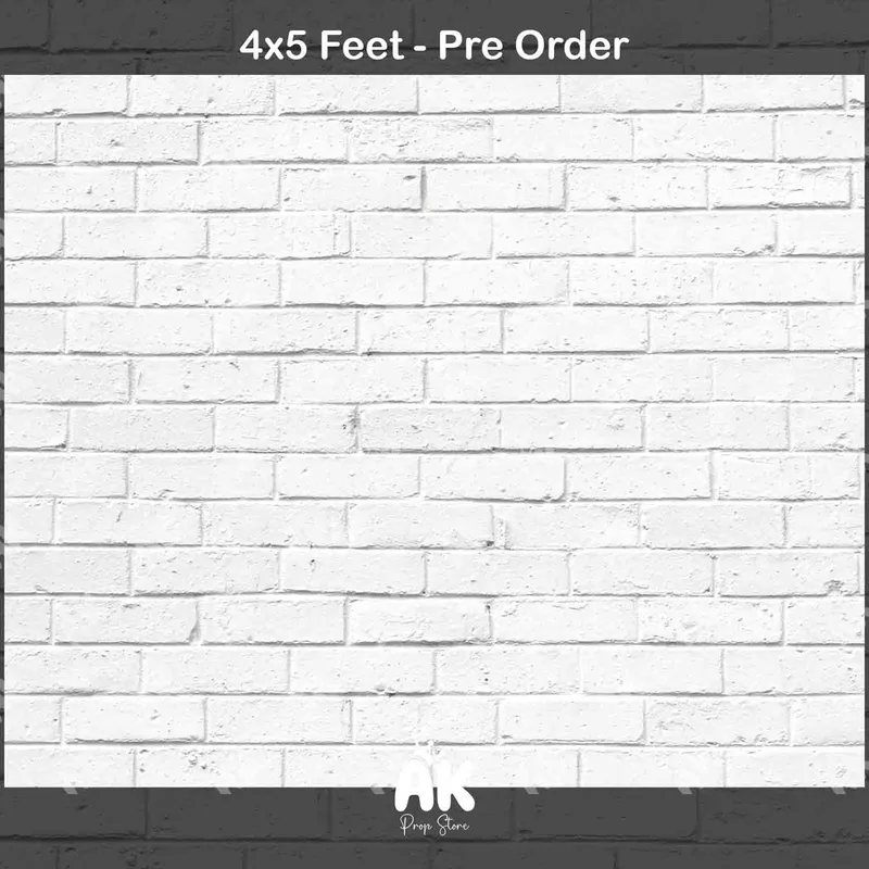 White Brick Wall - 4x5 Feet (PRE-ORDER)