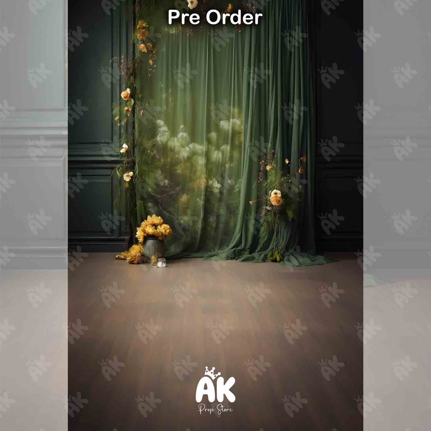 Green Drape Floral (PRE-ORDER)