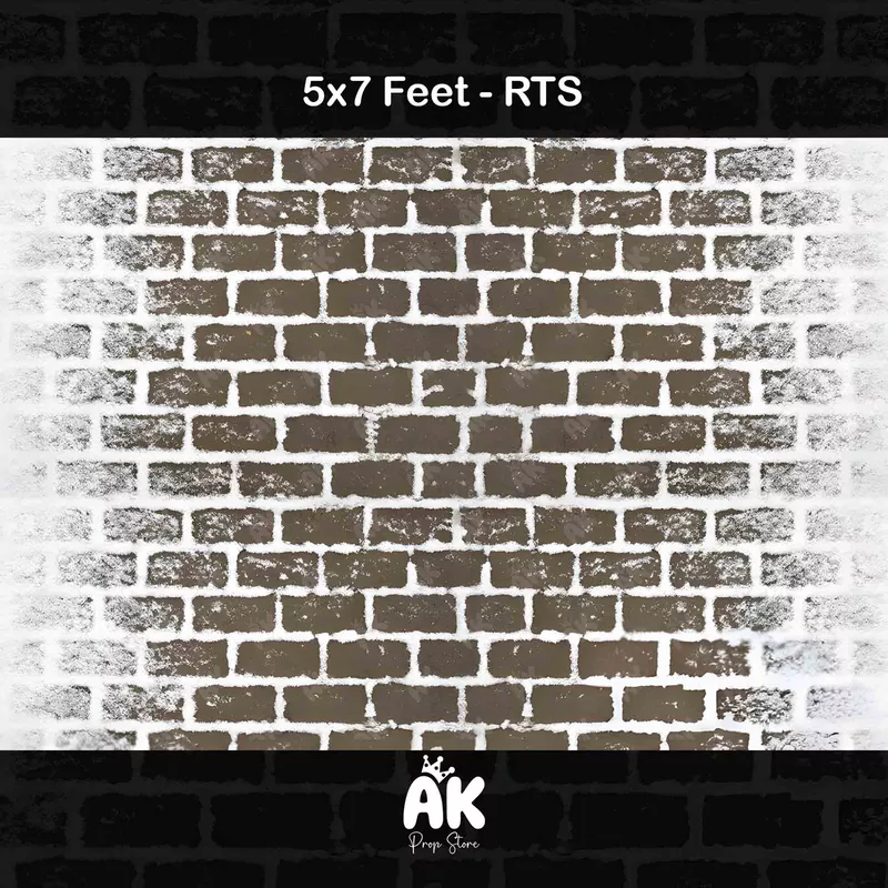 Snowy Brick Floor - 5x7 Feet