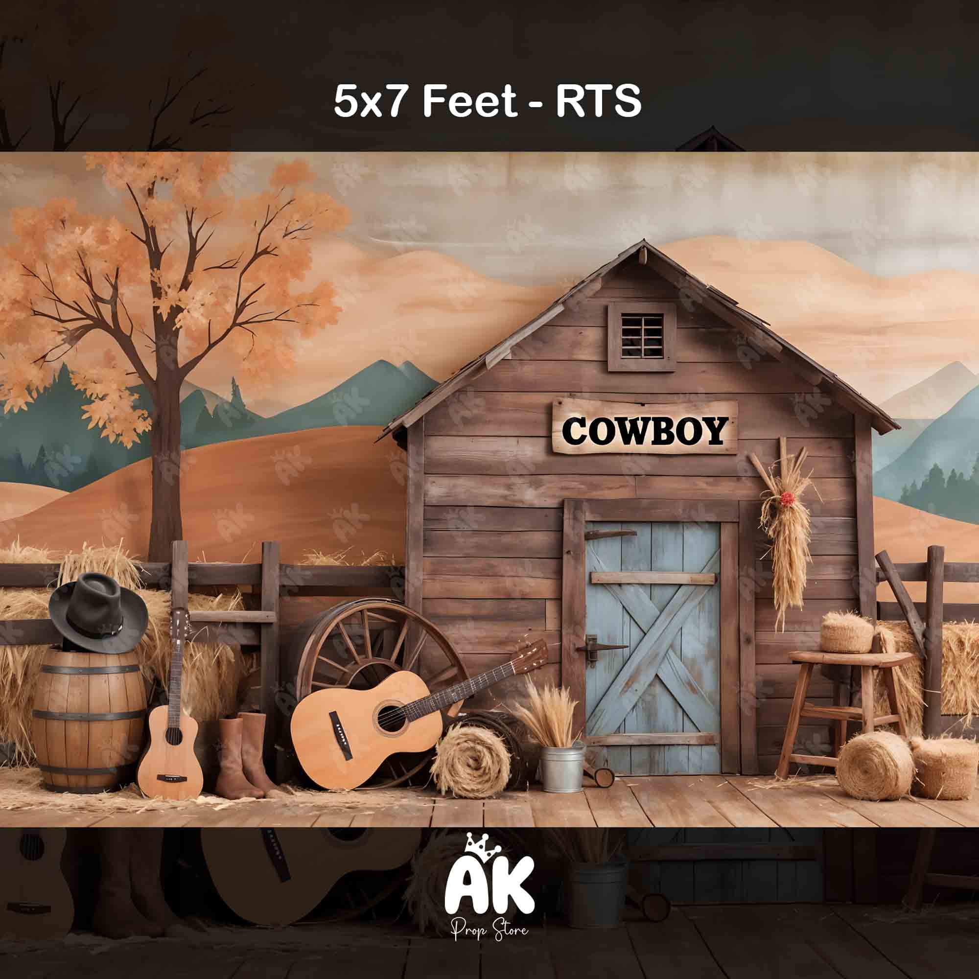 Cowboy Frenzy - 5x7 Feet