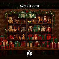 Christmas Toy Shop 5x7 Feet