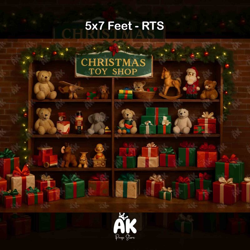 Christmas Toy Shop 5x7 Feet