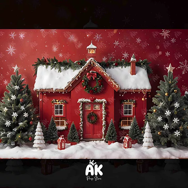 Red Christmas House