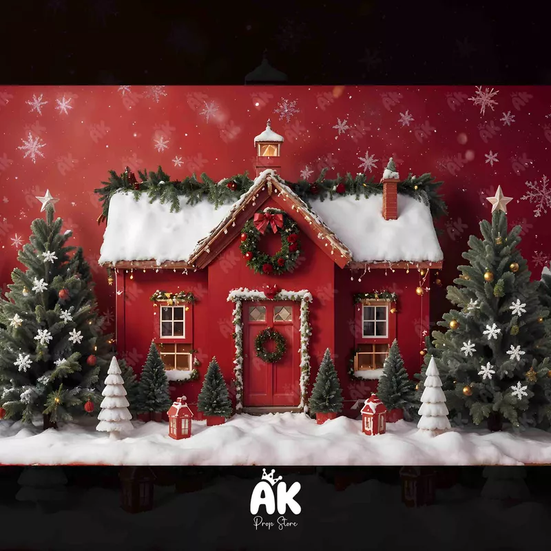 Red Christmas House