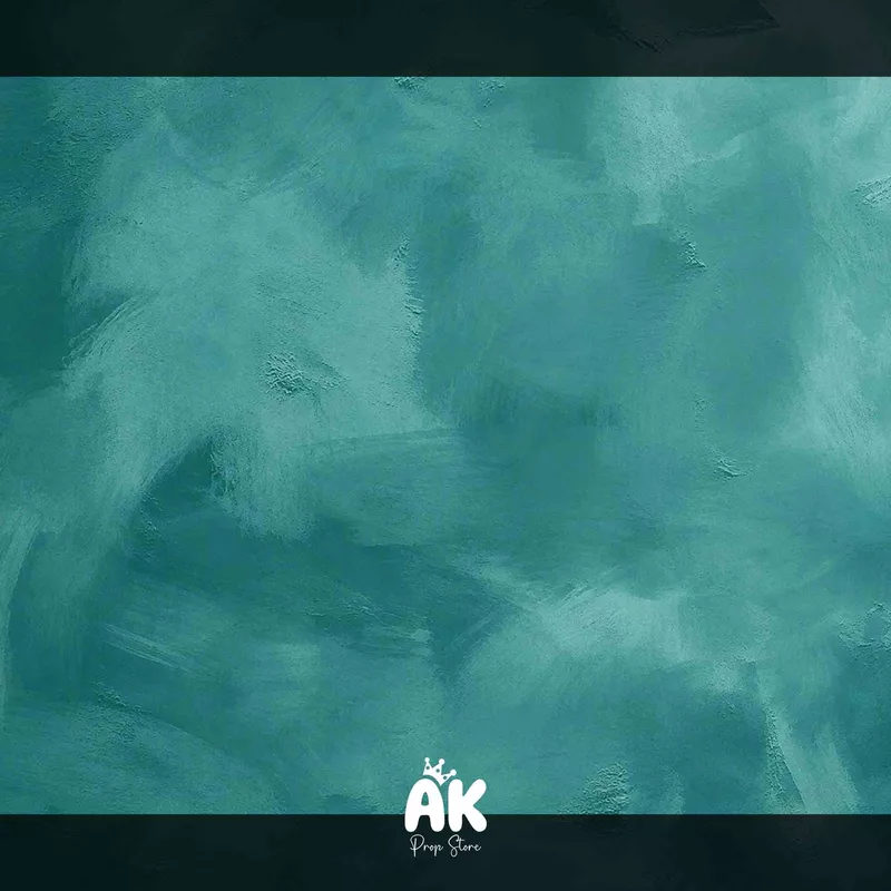 Abstract Teal Plaster Texture - 4x5 Feet